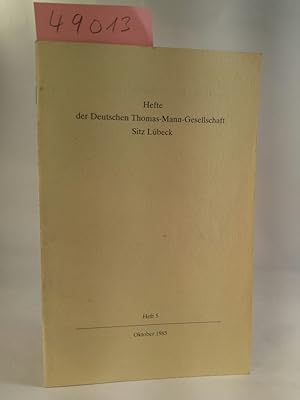 Immagine del venditore per Hefte der Deutschen Thomas-Mann-Gesellschaft Sitz Lbeck venduto da ANTIQUARIAT Franke BRUDDENBOOKS