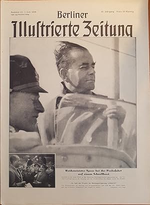 Berliner Illustrierte Zeitung. Nummer 22, 1. Juni 1944. Reichsminister Speer bei der Probefahrt a...