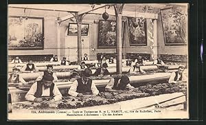 Carte postale Aubusson, Tapis et Tapisseries R. et L. Hamot, un des Ateliers