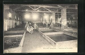 Carte postale Millau, Intérieur de Tanneries
