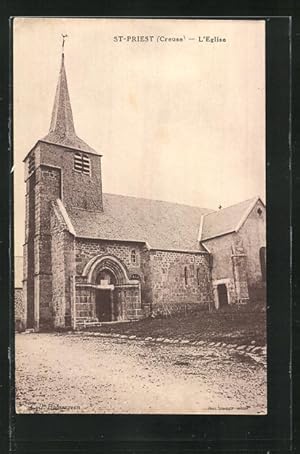 Carte postale Saint-Priest, l'Eglise