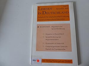 Seller image for Lernen in Deutschland Heft 2, November 1994. Zeitschrift fr interkulturelle Erziehung. Journal of Intercultural Education. Blickpunkt: Migration und Sprachfderung. Softcover for sale by Deichkieker Bcherkiste