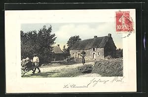 Carte postale La Chaumiére, altes Bauernhaus