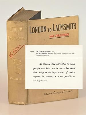 London to Ladysmith via Pretoria, notably and conspicuously NOT signed by the author