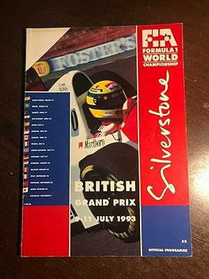 Immagine del venditore per SILVERSTONE - FORMULA 1 WORLD CHAMPIONSHIP - BRITISH GRAND PRIX 9-11 JULY 1993 venduto da Happyfish Books