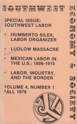 Seller image for SOUTHWEST ECONOMY & SOCIETY; Volume 4, Number 1 Fall 1978 for sale by Anthology Booksellers