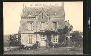 Carte postale Heugnes, Ecole de Filles