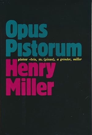 Seller image for Opus Pistorum for sale by The Book House, Inc.  - St. Louis