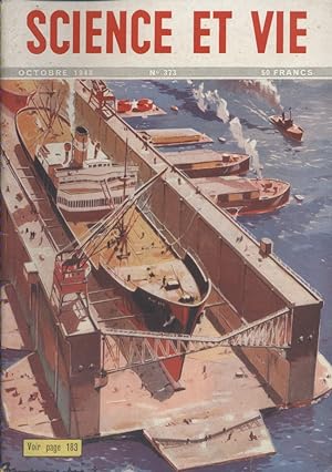 Science et vie N° 373. En couverture: Dock flottant américain. Articles sur l'aviation, le truqua...