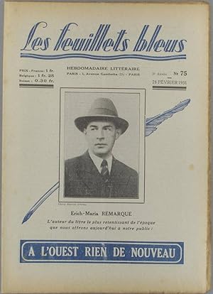 A l'Ouest rien de nouveau, par Erich-Maria Remarque. Suivi de : Ninon de Lanclos, par Emile Magne...