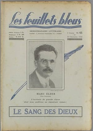 Seller image for Le sang des dieux, par Marc Elder. Suivi de : Coups de roulis, par Maurice Larrouy (suite et fin). 20 dcembre 1930. for sale by Librairie Et Ctera (et caetera) - Sophie Rosire