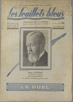 Bild des Verkufers fr Le duel, comdie en trois actes par Henri Lavedan. Suivi de : L'esclave triomphante de Maurice Larrouy ( suivre). 9 janvier 1932. zum Verkauf von Librairie Et Ctera (et caetera) - Sophie Rosire