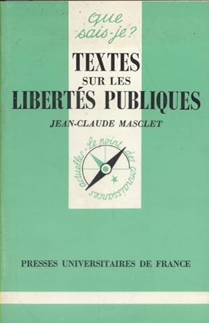 Bild des Verkufers fr Textes sur les liberts publiques. zum Verkauf von Librairie Et Ctera (et caetera) - Sophie Rosire