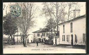 Carte postale Mimbaste, Place du Forrail