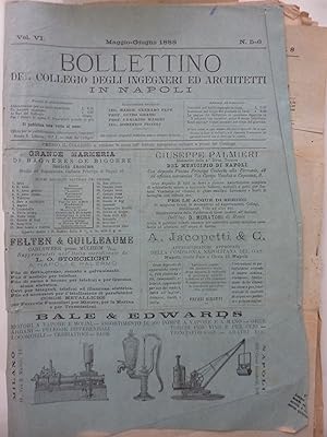 BOLLETTINO DEL COLLEGIO DEGLI INGEGNERI ED ARCHITETTI DI NAPOLI Volume VI Anno 1888