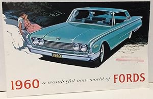 1960 "a wonderful new world of Fords" (automobile) sales poster 8-59 Litho.
