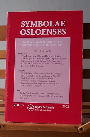 Symbolae Osloenses Vol. 77 2002