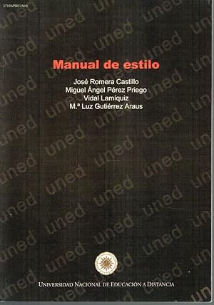 Imagen del vendedor de MANUAL DE ESTILO a la venta por Librera Dilogo