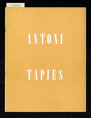 Imagen del vendedor de Antoni Tapies. The Solomon R. Guggenheim Museum, New York. a la venta por Hatt Rare Books ILAB & CINOA