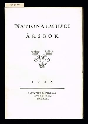 Seller image for Nationalmusei rsbok. [.] Ny serie. Tredje rgngen. 1933. for sale by Hatt Rare Books ILAB & CINOA