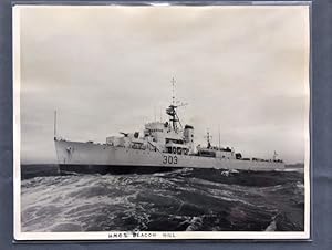 Original b/w Photograph of Canadian Navy Ship H.M.C.S. Beacon Hill