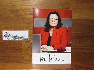 Seller image for Original Autogramm Andrea Nahles Bundesministerin a.D. SPD /// Autogramm Autograph signiert signed signee for sale by Wimbauer Buchversand