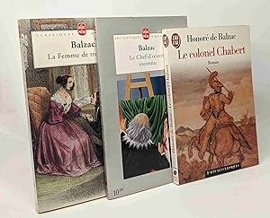 Image du vendeur pour Le colonel Chabert + Le chef-d'oeuvre inconnu + La femme de trente ans --- 3 livres mis en vente par crealivres