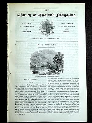 The Church of England Magazine No 519, 19 April 1845. SOUTH AUSTRALIA (pt II) + Upas - Poisnous T...