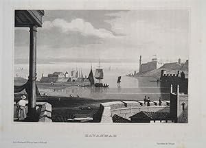 Havannah. Hafen-Ansicht. Original-Stahlstich aus Meyers Universum. 10 x 15 cm. Blatt: 16 x 23,5 cm.