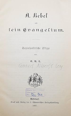 A. Bebel und sein Evangelium. Sozialpolitische Skizze.