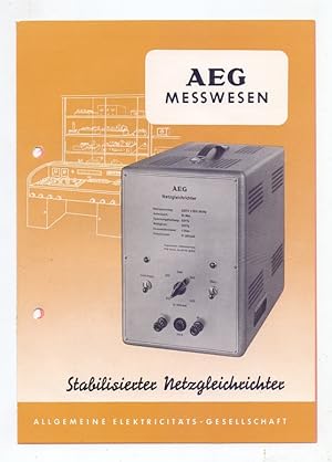 AEG Messwesen: Stabilisierter Netzgleichrichter.