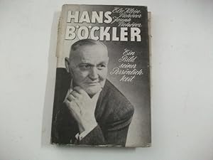 Imagen del vendedor de Hans Bckler. Ein Bild seiner Persnlichkeit. a la venta por Ottmar Mller