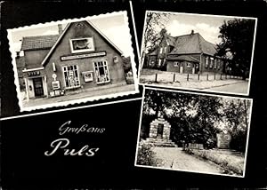 Bild des Verkufers fr Ansichtskarte / Postkarte Puls ber Itzehoe, Gasthof, Ehrenmal, Geschft zum Verkauf von akpool GmbH