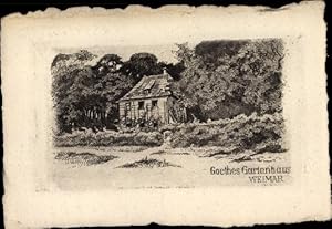 Bild des Verkufers fr Knstler Ansichtskarte / Postkarte Weimar in Thringen, Goethes Gartenhaus zum Verkauf von akpool GmbH