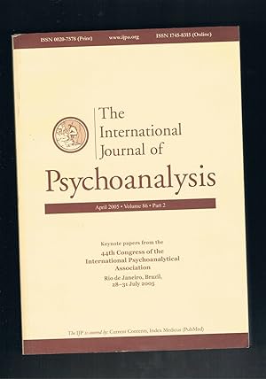 Bild des Verkufers fr The International Journal of Psychoanalysis - April 2005 44th Congress - Rio de Janeiro zum Verkauf von manufactura