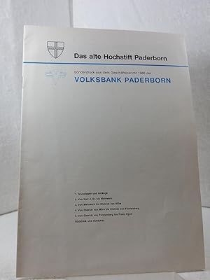 Das alte Hochstift Paderborn - Sonderdruck aus dem Geschäftsbericht 1966 der Volksbank Paderborn....