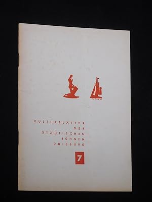 Kulturblätter der Städtischen Bühnen Duisburg, Jgg. 5, Heft 7, April 1955. Programmheft UNSERE KL...