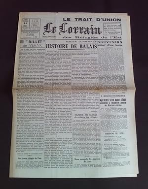 Le trait d'union des réfugiés de l'Est - Le lorrain - N°56 14 Mars 1942