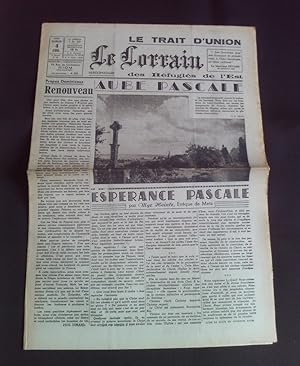 Le trait d'union des réfugiés de l'Est - Le lorrain - N°59 4 Avril 1942