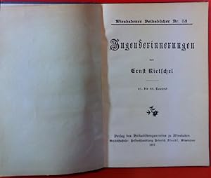 Imagen del vendedor de Jugenderinnerungen. Wiesbadener Volksbcher Nr. 53. a la venta por biblion2