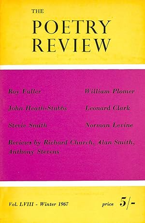 The Poetry Review: Volume LVIII. Number 4. Winter 1967