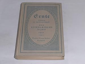 Bild des Verkäufers für Ernte. Jahrbuch der Halbmonatsschrift Das literarische Echo Dritter Band 1921. zum Verkauf von Der-Philo-soph