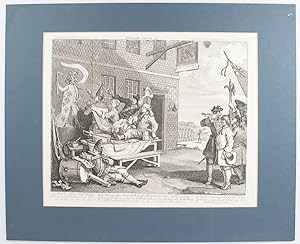 Seller image for Engraving of 'England'. 'Designed and Etched by Wm. Hogarth 'Publish'd according to Act of Parliament'. March 8th 1756. for sale by Asia Bookroom ANZAAB/ILAB
