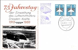 Bild des Verkäufers für Ansichtskarte / Postkarte Dresden Kaditz, 75. Jahrestag der Einweihung des Luftschiffhafens 1988 zum Verkauf von akpool GmbH