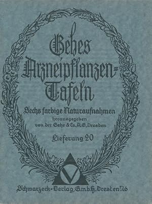 Seller image for Gehes Arzneipflanzen-Tafeln. Lieferung 20. Sechs farbige Naturaufnahmen [in einer Mappe]. for sale by Tills Bcherwege (U. Saile-Haedicke)