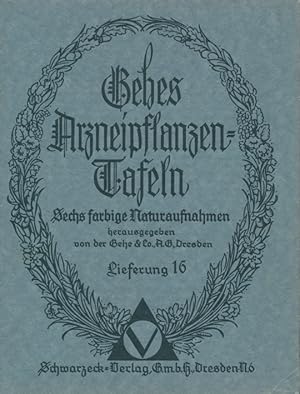 Seller image for Gehes Arzneipflanzen-Tafeln. Lieferung 16. Sechs farbige Naturaufnahmen [in einer Mappe]. for sale by Tills Bcherwege (U. Saile-Haedicke)