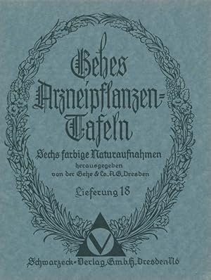 Seller image for Gehes Arzneipflanzen-Tafeln. Lieferung 18. Sechs farbige Naturaufnahmen [in einer Mappe]. for sale by Tills Bcherwege (U. Saile-Haedicke)