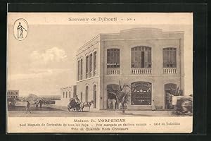 Ansichtskarte Djibouti, Maison R, Vorperian, Seul Magasin de Curiosités de tous le Pays