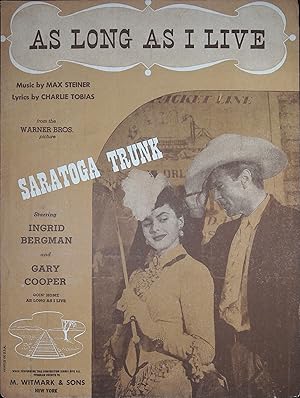 Immagine del venditore per Saratoga Trunk Sheet Music 1946 Gary Cooper, Ingrid Bergman venduto da AcornBooksNH