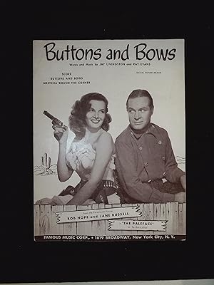 Imagen del vendedor de The Paleface Sheet Music 1948 Bob Hope, Jane Russell a la venta por AcornBooksNH